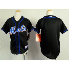 MLB New York Mets Blank Black Youth Jersey