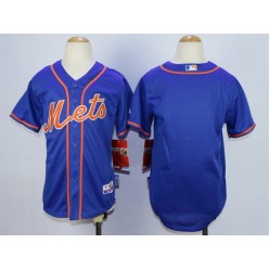 MLB New York Mets Blank Blue Youth Jersey