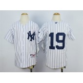 MLB New York Yankees 19 Masahiro Tanaka White Youth Jersey
