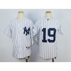 MLB New York Yankees 19 Masahiro Tanaka White Youth Jersey
