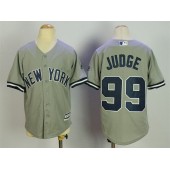 MLB New York Yankees 99 Aaron Judge Grey Cool Base Stitched Youth Jersey