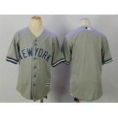MLB New York Yankees Blank Grey Cool Base Stitched Youth Jersey