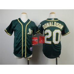 MLB Oakland Athletics 20 Josh Donaldson 2014 Green Youth Jersey