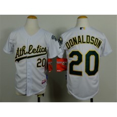 MLB Oakland Athletics 20 Josh Donaldson White Cool Base Baseball Youth Jersey