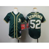 MLB Oakland Athletics 52 Yoenis Cespedes 2014 Green Youth Jersey
