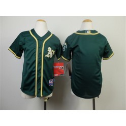 MLB Oakland Athletics Blank 2014 Green Youth Jersey