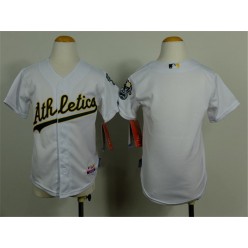 MLB Oakland Athletics Blank White Cool Base Baseball Youth Jersey