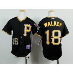 MLB Pittsburgh Pirates 18 Neil Walker Black Youth Jersey