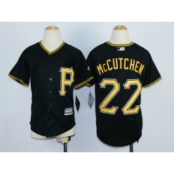 MLB Pittsburgh Pirates 22 Andrew McCutchen Alternate Black 2015 Cool Base Youth Jersey