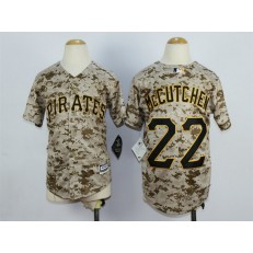 MLB Pittsburgh Pirates 22 Andrew McCutchen Alternate Camo 2015 Cool Base Youth Jersey