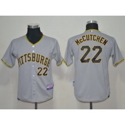 MLB Pittsburgh Pirates 22 Andrew McCutchen Gray Youth Jersey