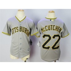 MLB Pittsburgh Pirates 22 Andrew McCutchen Grey 2015 Cool Base Youth Jersey