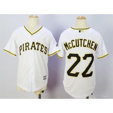 MLB Pittsburgh Pirates 22 Andrew McCutchen White 2015 Cool Base Youth Jersey