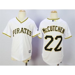 MLB Pittsburgh Pirates 22 Andrew McCutchen White 2015 Cool Base Youth Jersey