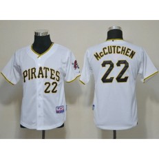 MLB Pittsburgh Pirates 22 Andrew McCutchen White Youth Jersey