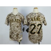 MLB Pittsburgh Pirates 27 Jung-ho Kang Alternate Camo 2015 Cool Base Youth Jersey