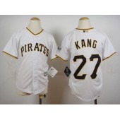 MLB Pittsburgh Pirates 27 Jung-ho Kang White 2015 Cool Base Youth Jersey