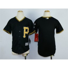 MLB Pittsburgh Pirates Blank Alternate Black 2015 Cool Base Youth Jersey