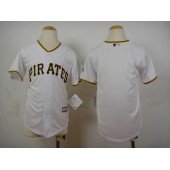 MLB Pittsburgh Pirates Blank White 2015 Cool Base Youth Jersey