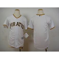 MLB Pittsburgh Pirates Blank White 2015 Cool Base Youth Jersey
