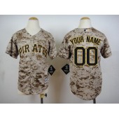 MLB Pittsburgh Pirates Customized Alternate Camo 2015 Cool Base Youth Jersey