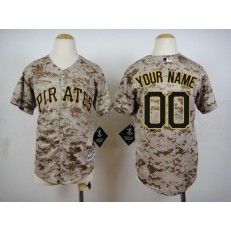 MLB Pittsburgh Pirates Customized Alternate Camo 2015 Cool Base Youth Jersey
