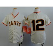 MLB San Francisco Giants 12 Joe Panik Cream Youth Jersey