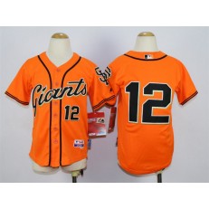 MLB San Francisco Giants 12 Joe Panik Orange Youth Jersey