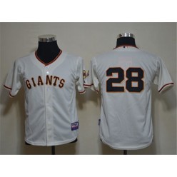 MLB San Francisco Giants 28 Buster Posey Cream Cool Base Youth Jersey