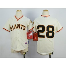 MLB San Francisco Giants 28 Buster Posey Cream Youth Jersey