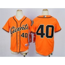 MLB San Francisco Giants 40 Madison Bumgarner Orange Youth Jersey