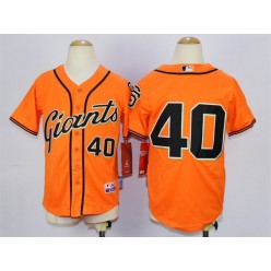 MLB San Francisco Giants 40 Madison Bumgarner Orange Youth Jersey