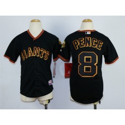 MLB San Francisco Giants 8 Hunter Pence Black Youth Jersey