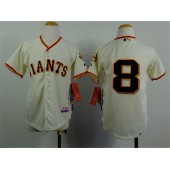 MLB San Francisco Giants 8 Hunter Pence Cream Youth Jersey
