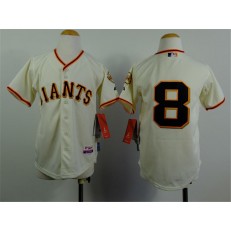 MLB San Francisco Giants 8 Hunter Pence Cream Youth Jersey
