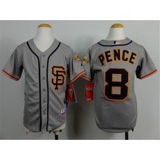 MLB San Francisco Giants 8 Hunter Pence Gray SF Youth Jersey