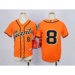 MLB San Francisco Giants 8 Hunter Pence Orange Youth Jersey