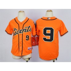 MLB San Francisco Giants 9 Brandon Belt Orange Youth Jersey