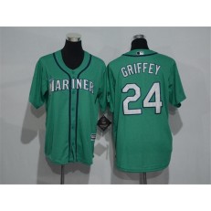 MLB Seattle Mariners 24 Ken Griffey Green Cool Base Stitched Youth Jersey