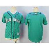 MLB Seattle Mariners Blank Green New Cool Base Youth Jersey
