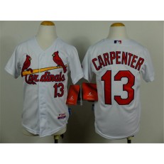 MLB St. Louis Cardinals 13 Matt Carpenter White Youth Jersey
