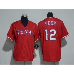 MLB Texas Rangers 12 Rougned Odor Red Cool Base Stitched Youth Jersey