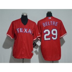 MLB Texas Rangers 29 Adrian Beltre Red Cool Base Stitched Youth Jersey
