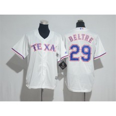 MLB Texas Rangers 29 Adrian Beltre White Cool Base Stitched Youth Jersey