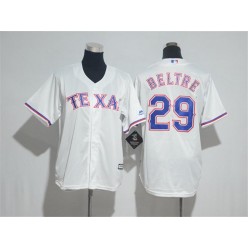 MLB Texas Rangers 29 Adrian Beltre White Cool Base Stitched Youth Jersey