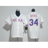 MLB Texas Rangers 34 Nolan Ryan White Cool Base Stitched Youth Jersey