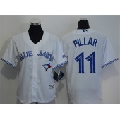 MLB Toronto Blue Jays 11 Kevin Pillar White Home Stitched Baseball Youth Jersey