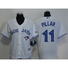 MLB Toronto Blue Jays 11 Kevin Pillar White Home Stitched Baseball Youth Jersey