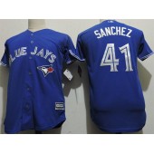 MLB Toronto Blue Jays 41 Aaron Sanchez Alternate Blue 2015 Cool Base Youth Jersey