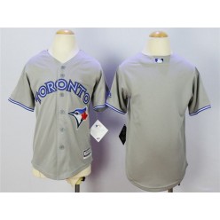 MLB Toronto Blue Jays Blank Grey Cool Base Youth Jersey